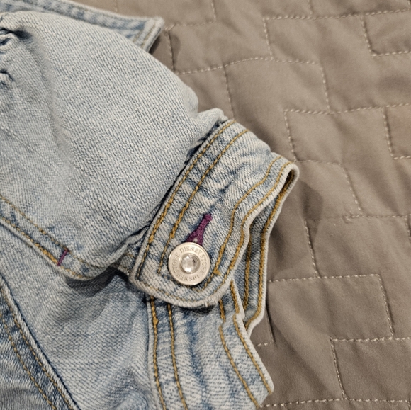 Disney Kids Denim Jacket with Floral Embroidery Large 10/12 - Picture 6 of 6